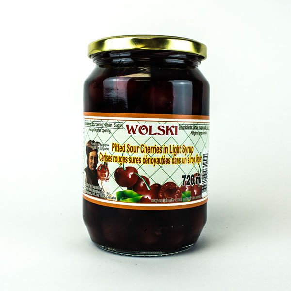 Wolski Pitted Sour Cherries in Light Syrup